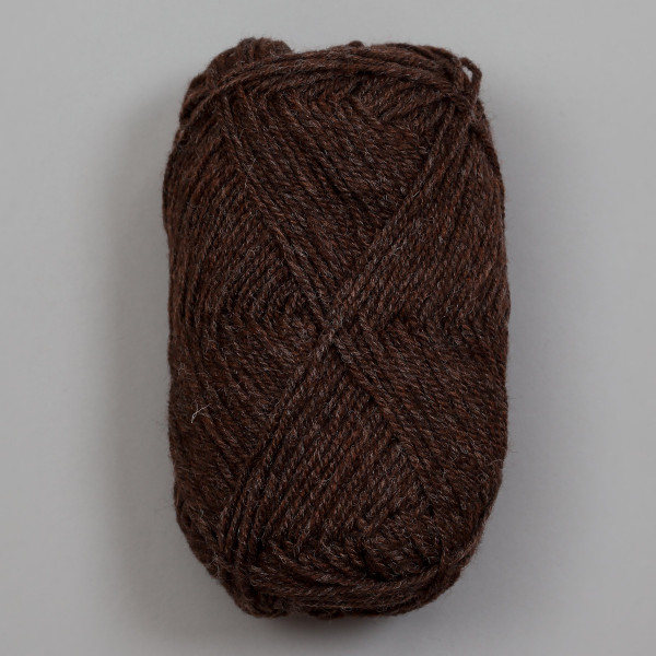 3-tråds strikkegarn - Rødbrun melert (164)
