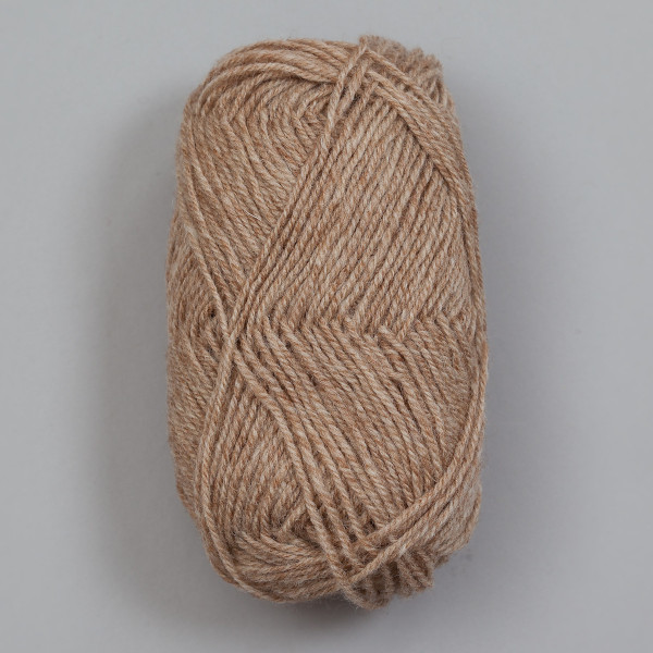 3-tråds strikkegarn - Beige melert (106)