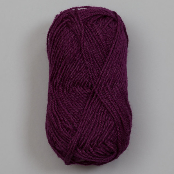 3-tråds strikkegarn - Rødlilla (141)