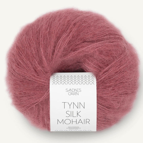 Tynn Silk Mohair - Mørk Gammelrosa (4244)