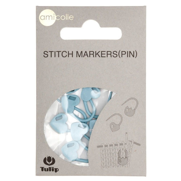 Tulip Maschenmarker (Pin) Herz blau