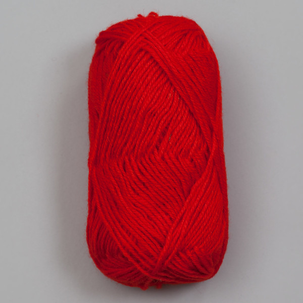 3-tråds strikkegarn - Rød (124)