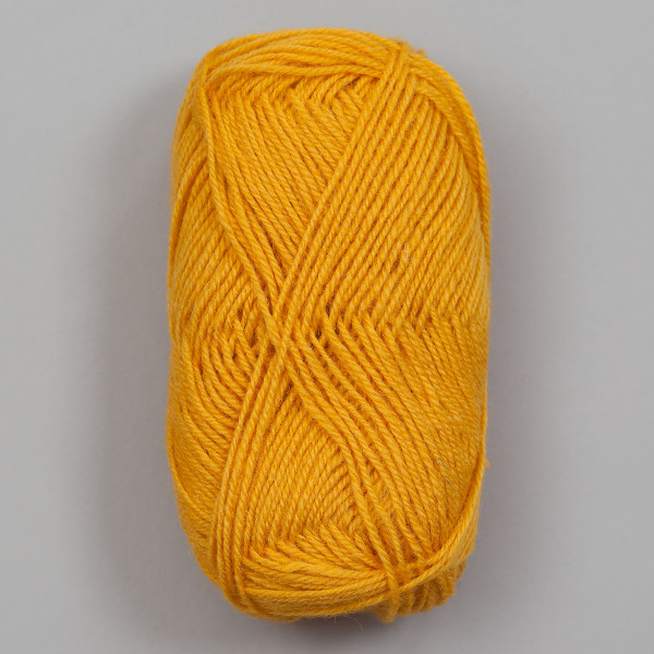3-tråds strikkegarn - Mørk gul (131)