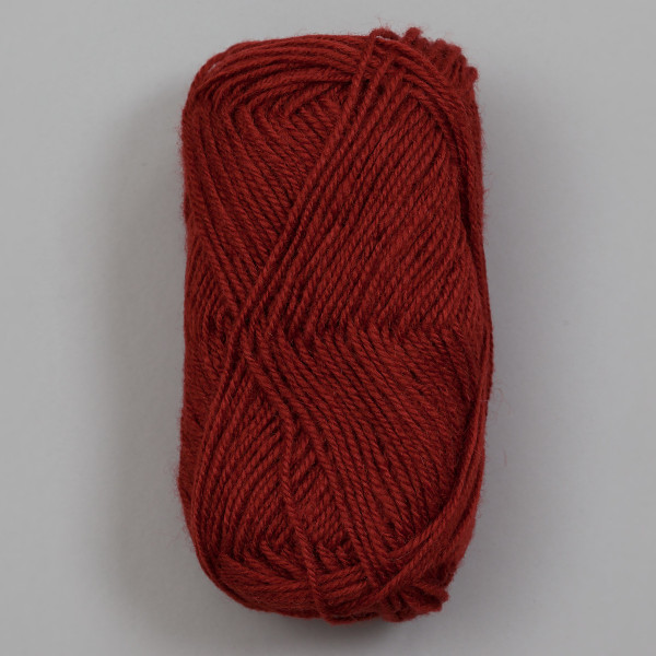 3-tråds strikkegarn - Kobberrød (127)